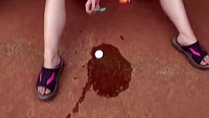 kitty karsen strips nude, playing bubbles and flashing her natural tits.