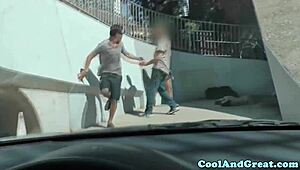 Babe says, I can't get enough of outdoor sex in stockings.