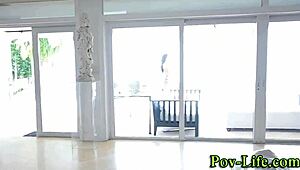 Intense Pussy Pounding for Teen in POV with Monster Cock