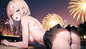 girls having fun at amusement park