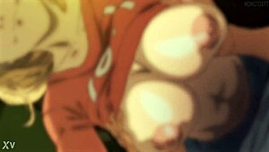 power and denji in anime style