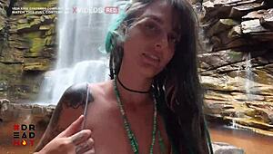 Caught Fucking At The Waterfall With Dread Hot