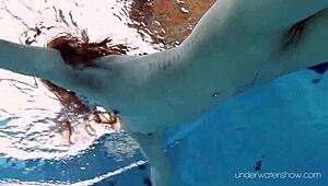 Roxalana Cheh Underwater With Shaved Teen Ass In Public