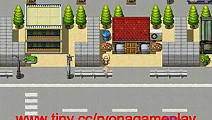 Cute Blonde Fucks In Hentai Game!