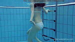 Roxalana Cheh Underwater With Shaved Teen Ass In Public