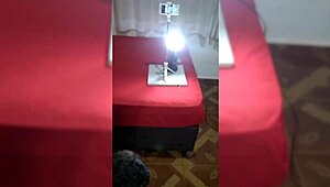 Amateur POV showing white ass in homemade striptease with toys.