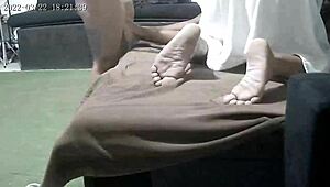 Hidden camera captures wild orgy scene