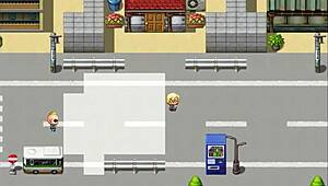 Cute Blonde Fucks In Hentai Game!