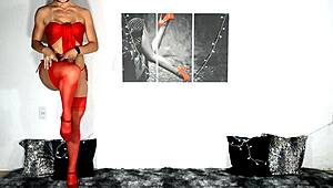 Trying on Sensual Stockings