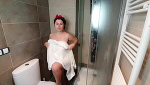 European nurse's kinky encounter with a patient in the hospital bathroom