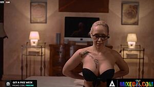 Mixedx - Christina Shine teases tits and pussy