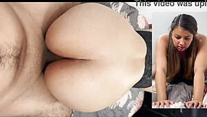 My stepsister's ass makes me cum too much