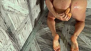 Gay Bottom Pig Uses Anal Toys For Muscular Hunk Study