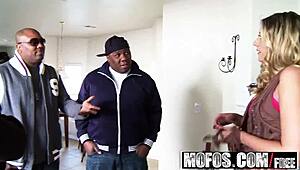 Mofos - Milfs Like It Black - Alysha Rylee Craves More. She Fingers Her Shaved Pussy Outdoors in Public Scene.
