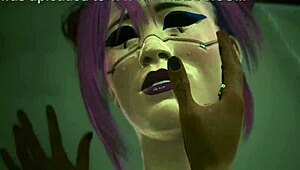 Experience the erotic animation of Rita Wheeler in Laguna Bend Cyberpunk 2077 scene