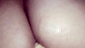 Guy shoves toy deep in his ass