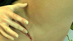 Blonde teen Loira Novinha fingers herself hard until she squirts in solo play.