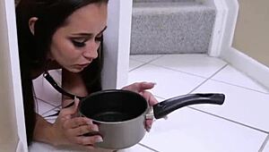 Teenager experiences domination in intense session