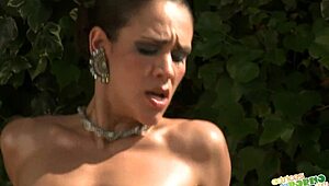 spanish latina gets intense anal by the outdoor pool