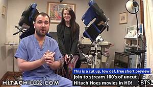 Human guinea pig Lainey moans with Hitachi wand orgasms in Florida lab