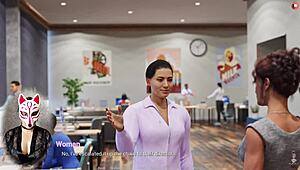 Hey, Lady Boss Sucking Cock in Parking Lot Scene