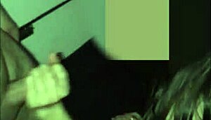 Just another day at the glory hole. Skinny wife handles double blowjob with big cocks.