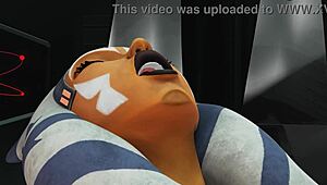 forbidden emotions star wars parody with hentai action