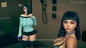 Curvy Character Explores 3D Anime World In Polyturnon 4