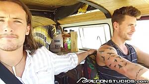 Friends Pick Up Twink for Wild Spit Roast - FalconStudios