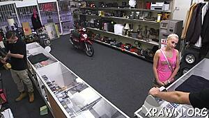 Stunning woman filmed in an amateur reality movie scene