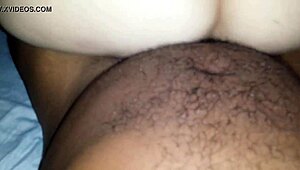 Big BBW with enormous ass sitting on interracial cock.
