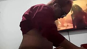 Latina babe enjoys horny massage and ass play 😘