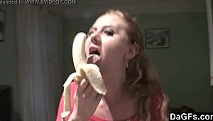 Dagfs - Amateur Lesbians Enjoy Steamy Kitchen Kissing Fun