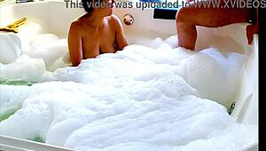 Fun And Sex In Jacuzzi With Big Tits And Ass!