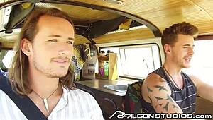 Friends Pick Up Twink for Wild Spit Roast - FalconStudios