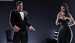 stepmom catches him fucking his milf friend in bed, then she wants that 10 inch cock too.