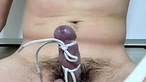 Korslaveman Tied Up And Spanking Himself In Homemade Action