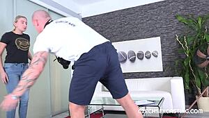 Teen Slut Nailed Hard by Muscular Guy