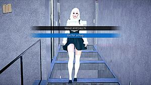 Curvy Character Explores 3D Anime World In Polyturnon 4