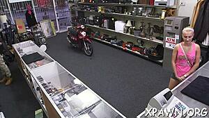 Stunning woman filmed in an amateur reality movie scene