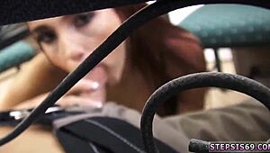 sexy teen says, 'watch me suck stepbro's banana loudly'