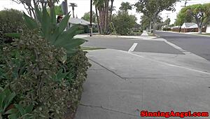 Small-tits teen surprises with deepthroat before getting hardfucked by stranger