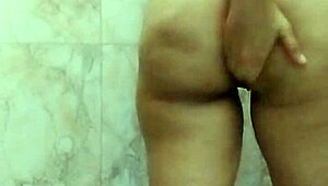 Gorgeous big natural tits fingered in bathroom 😍