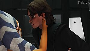 forbidden emotions star wars parody with hentai action