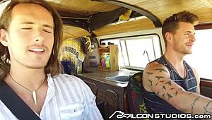 Friends Pick Up Twink for Wild Spit Roast - FalconStudios