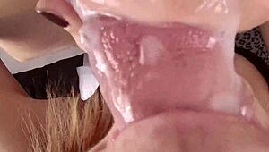 Extreme Close-Up POV Blowjob Fills My Mouth with His Cum