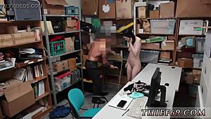 black police woman raids office and fucks teen emo for first time