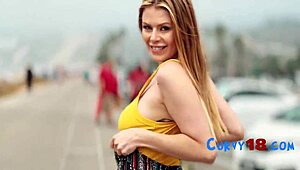 Curvy teen 18+ enjoys skating and rough riding