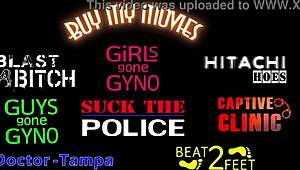 Human guinea pig Lainey moans with Hitachi wand orgasms in Florida lab