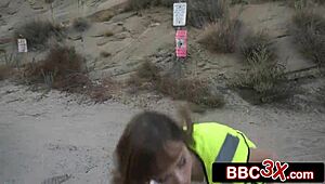 Hot college teen avoids service by sucking BBC